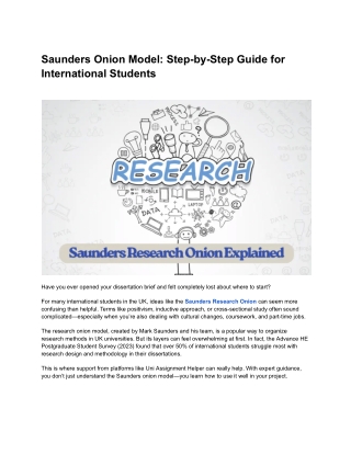 Saunders Onion Model Step-by-Step Guide for International Students
