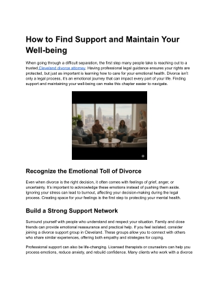 How to Find Support and Maintain Your Well-being