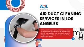 Air Duct Cleaning Services in Los Angeles