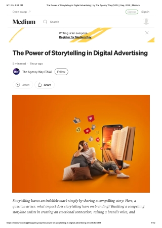 The Power of Storytelling in Digital Advertising _ by The Agency Way (TAW) _ Sep, 2025 _ Medium