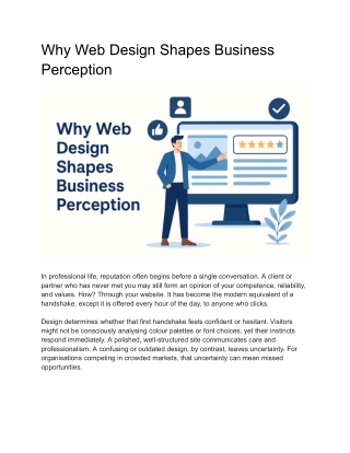 Why Web Design Shapes Business Perception