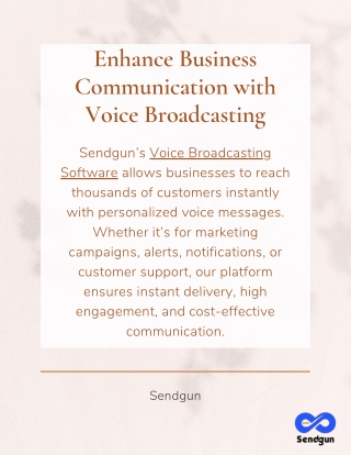 Enhance Business Communication with Voice Broadcasting