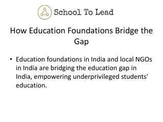 How Education Foundations in India Are Bridging the Education Gap Students