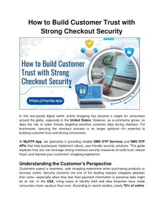 How to Build Customer Trust with Strong Checkout Security