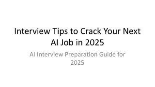 Interview Tips to Crack Your Next AI Job in 2025
