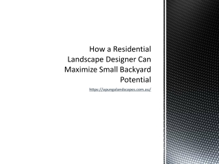 Maximizing Your Outdoor Space with a Residential Landscape Designer