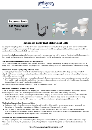 Bathroom Tools That Make Great Gifts