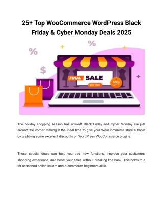 25  Top WooCommerce WordPress Black Friday & Cyber Monday Deals 2025