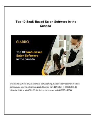 Top 10 SaaS-Based Salon Software in Canada for 2025