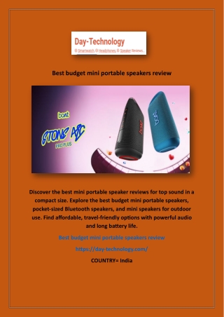 Best budget mini portable speakers review