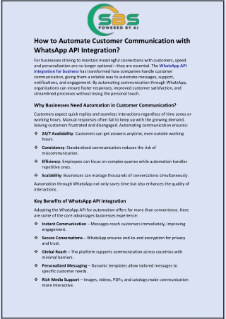 How to Automate Customer Communication with WhatsApp API Integration