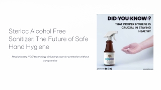 Benefits of Alcohol Free Sanitizer