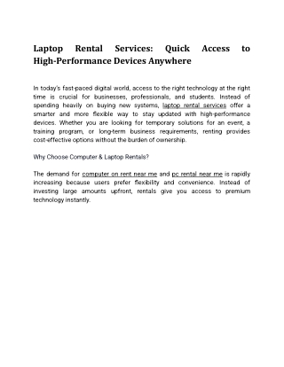 Laptop Rental Services_ Quick Access to High-Performance Devices Anywhere