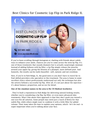 Best Clinics for Cosmetic Lip Flip in Park Ridge IL