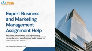 Expert Business and Marketing Management Assignment Help