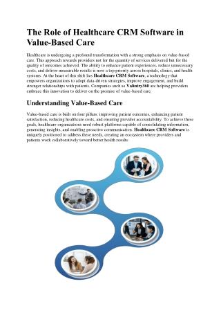 The Role of Healthcare CRM Software in Value