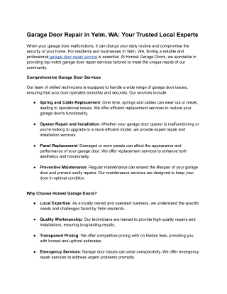 Garage Door Repair in Yelm, WA_ Your Trusted Local Experts