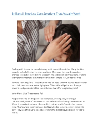 Brilliant 5-Step Lice Care Solutions That Actually Work (1)