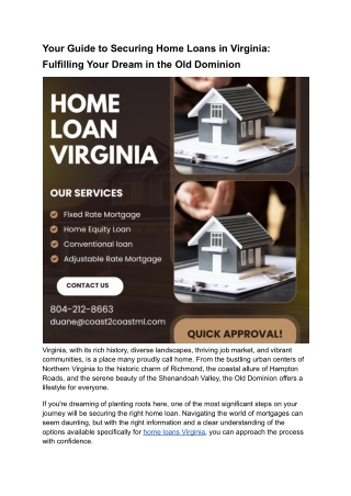 Home Loans Virginia
