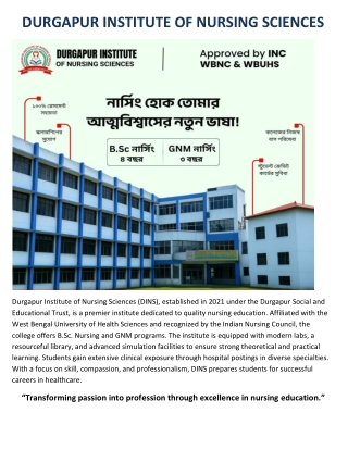 DURGAPUR INSTITUTE OF NURSING SCIENCES