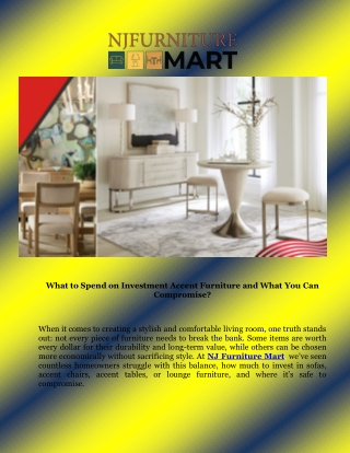 What to Spend on Investment Accent Furniture and What You Can Compromise?