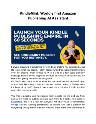 KindleMint Review – Does This AI Tool Really Deliver?