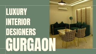 Luxury interior designers in gurgaon