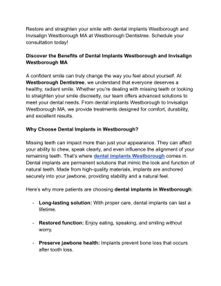 WESTBOROUGH DENTISTREE