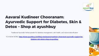 Aavarai Kudineer Chooranam Ayurvedic Support for Diabetes, Skin & Detox – Shop at ayushbuy