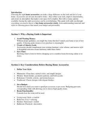 The Ultimate Home Accessories Buying Guide for 2025