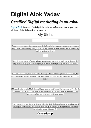 Digital Alok certified in Mumbai