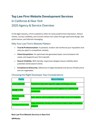 Law Firm Website Development Services in California