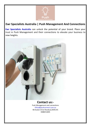 Ewr Specialists Australia | Push Management And Connections
