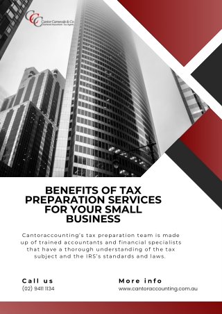 Benefits of Tax Preparation Services for Your small Business