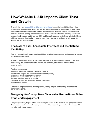 How Website UIUX Impacts Client Trust and Growth