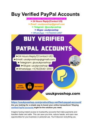 Buy Verified PayPal Accounts