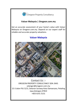 Valuer Malaysia  Oregeon.com.my