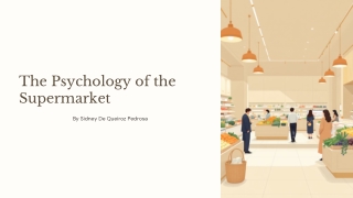 The Psychology of the Supermarket by Sidney De Queiroz Pedrosa