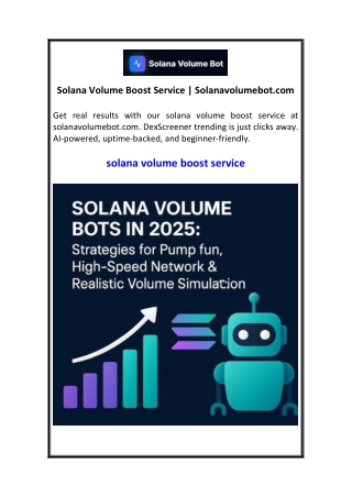 Solana Volume Boost Service  Solanavolumebot.com