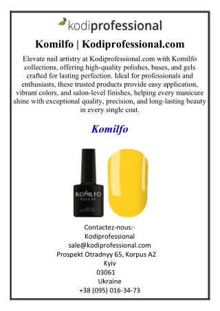 Komilfo | Kodiprofessional.com