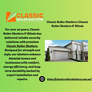 Classic Roller Shutters  Classic Roller Shutters & Blinds