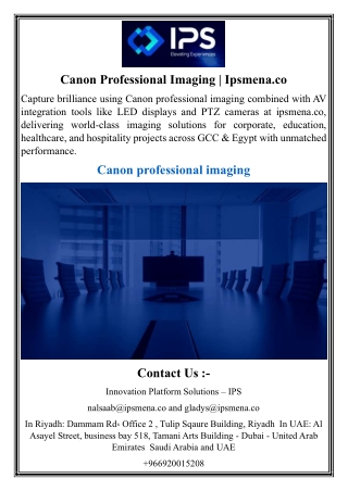 Canon Professional Imaging  Ipsmena.co