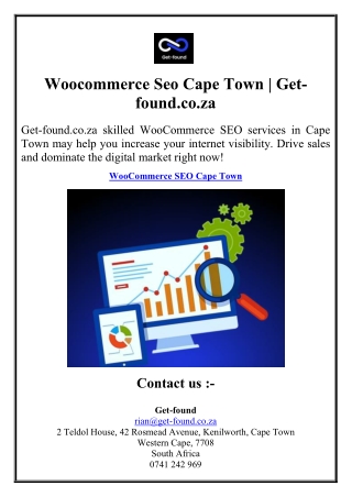 Woocommerce Seo Cape Town  Get-found.co.za