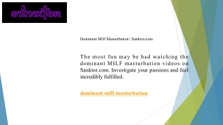 Dominant Milf Masturbation  Sanktor.com