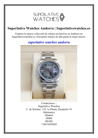 Superlative Watches Andorra Superlativewatches.es