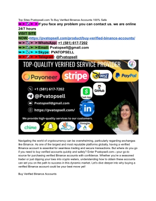 Top 6 Sites to Buy Verified Binance Account In The Year (1)