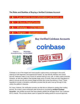 How to Buy a Verified Coinbase Account in 2025 Ultimate Guide