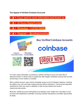 3.6 Best Trustable Sites to Buy Verified Coinbase Accounts