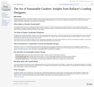 The Art of Sustainable Gardens Insights from Ballarat’s Leading Designers