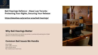 Criminal Defence for Bail Hearings in Ontario – Alawi Law